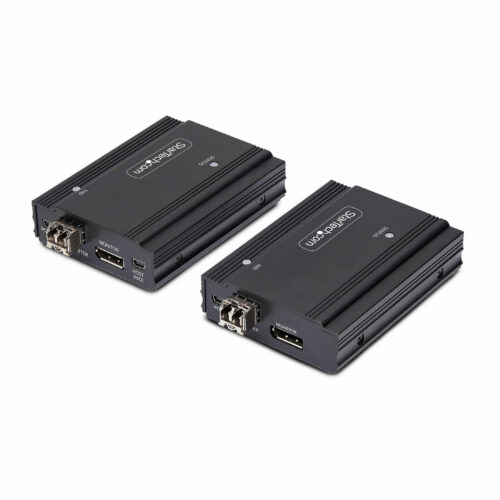 Startech .com DisplayPort KVM Extender over Fiber Optic, 4K 60Hz, Console Extender Kit, Up to 984ft/300m (Multi-mode), 2x 10G SFP+ Mod… FD121-KVM-EXTENDER