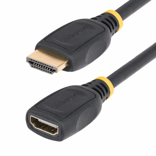 Startech .com 6.6ft (2m) HDMI 2.0 Extension Cable, High Speed HDMI Port Saver Cable, 4K 60Hz, HDMI Male to Female Extension Adapter CordExten… HD2MF6FL