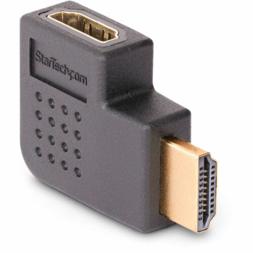 Startech .com Right Angle HDMI 2.0 Adapter, Male to Female, Horizontal 90-Degree Angled HDMI Port Saver, 4K 60Hz, High Speed HDMI Connector… HDMI2HDMIMFRA