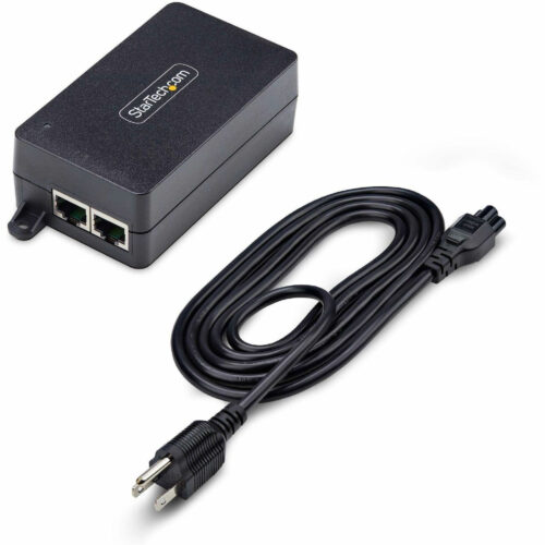 Startech .com 1-Port 2.5GbE PoE+ Injector, Multi-Gigabit 10M/100M/1G/2.5G Ethernet, Midspan PoE/PoE+ (802.3af/802.3at), 30W, Unmanage… AF212C-POE-INJECTOR
