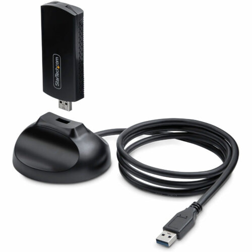 Startech .com Wi-Fi 6E USB Adapter/Dongle, For Desktop/Laptop PC, Wireless NIC Up To 2402Mbps, WiFi 2.4/5/6GHz Network, 802.11axA… AX54005A-USB-WIFI-6E