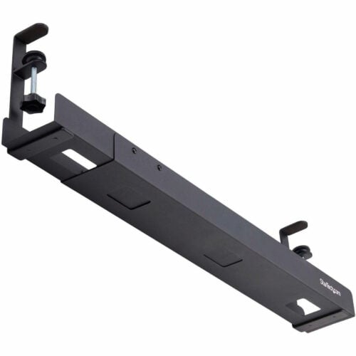 Startech .com Under Desk Cable Management Tray, Length Adjustable, Clamp-On Installation, No Drilling Required, BlackLength adjus… CALB-DESK-CABLE-TRAY