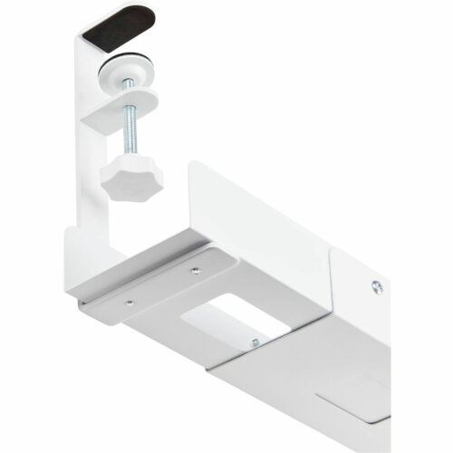 Startech .com Under Desk Cable Management Tray, Length Adjustable, Clamp-On Installation, No Drilling Required, WhiteLength adjus… CALW-DESK-CABLE-TRAY
