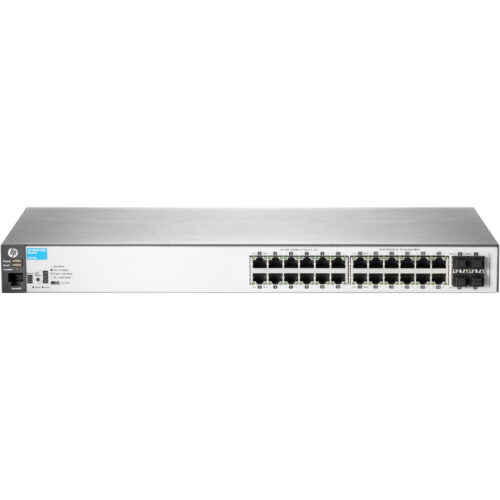 Aruba HPE 2530-24G Switch24 PortsManageable2 Layer Supported4 SFP Slots48 W Power ConsumptionTwisted Pair1U HighRack-mounta… J9776A#ACQ