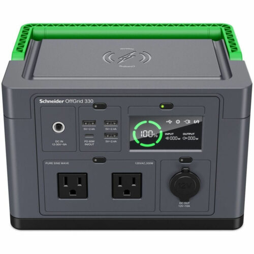 APC by Schneider Electric OffGrid Multipurpose Power Source6.4″ Width x 8.8″ Depth x 6″ Height1 PieceBlack, Green PPS330