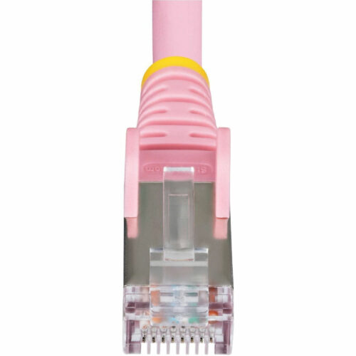 Startech .com 6in Pink CAT6a Ethernet Cable, Snagless RJ45, 10G, 100W PoE, S/FTP, LSZH, 27AWG Pure Copper, 500MHz, Shielded Network… NLPN-6IN-CAT6A-PATCH