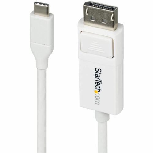 Startech .com 6ft (2m) USB-C to DisplayPort 1.2 Cable 4K 60Hz, Reversible DP to USB-C / USB-C to DP Video Adapter Monitor Cable, HDR, White -… CDP2DP2MBW