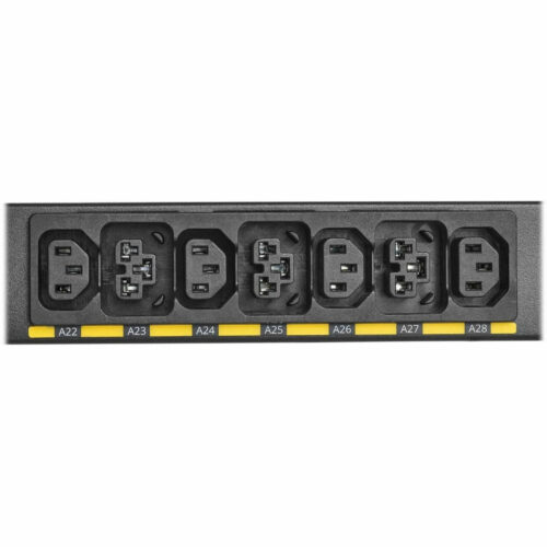 Eaton EVMOGU23X 42-Outlets PDUMetered, Metered-by-OutletUniversal Input, Hardwired24 x IEC 60320 C13, 18 x IEC 60320 C39120 V AC,… EVMOGU23X