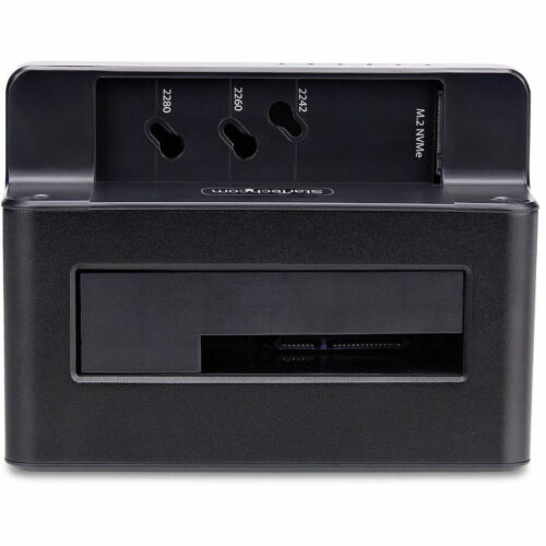 Startech .com M.2 NVMe to 2.5/3.5″ SATA Drive Duplicator, Dual Bay Standalone Cloner/Dock, Bidirectional NVMe to SATA/SATA to NVMe,… N2-M2-SSD-DUPLICATOR