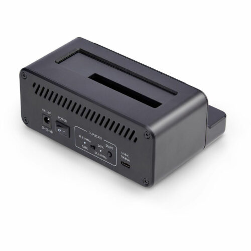 Startech .com M.2 NVMe to 2.5/3.5″ SATA Drive Duplicator, Dual Bay Standalone Cloner/Dock, Bidirectional NVMe to SATA/SATA to NVMe,… N2-M2-SSD-DUPLICATOR