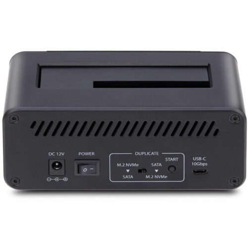 Startech .com M.2 NVMe to 2.5/3.5″ SATA Drive Duplicator, Dual Bay Standalone Cloner/Dock, Bidirectional NVMe to SATA/SATA to NVMe,… N2-M2-SSD-DUPLICATOR