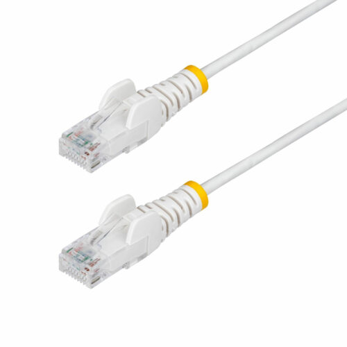 Startech .com 20ft White Slim CAT6 Ethernet Cable, Slim Snagless RJ45, UTP, LSZH, 28AWG Bare Copper, Slim Network Patch Cord, Fluke TestedS… N6PAT20WHS