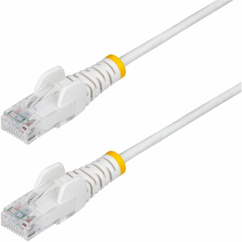 Startech .com 20ft White Slim CAT6 Ethernet Cable, Slim Snagless RJ45, UTP, LSZH, 28AWG Bare Copper, Slim Network Patch Cord, Fluke TestedS… N6PAT20WHS