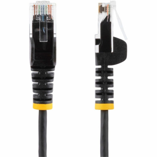 Startech .com 2ft Black Slim CAT6 Ethernet Cable, Slim Snagless RJ45, UTP, LSZH, 28AWG Bare Copper, Slim Network Patch Cord, Fluke TestedSli… N6PAT2BKS