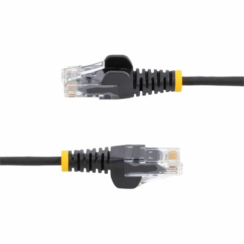 Startech .com 2ft Black Slim CAT6 Ethernet Cable, Slim Snagless RJ45, UTP, LSZH, 28AWG Bare Copper, Slim Network Patch Cord, Fluke TestedSli… N6PAT2BKS