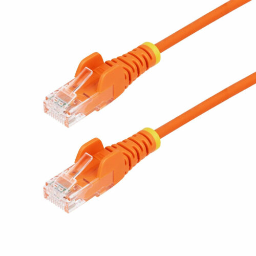 Startech .com 2ft Orange Slim CAT6 Ethernet Cable, Slim Snagless RJ45, UTP, LSZH, 28AWG Bare Copper, Slim Network Patch Cord, Fluke TestedSl… N6PAT2ORS