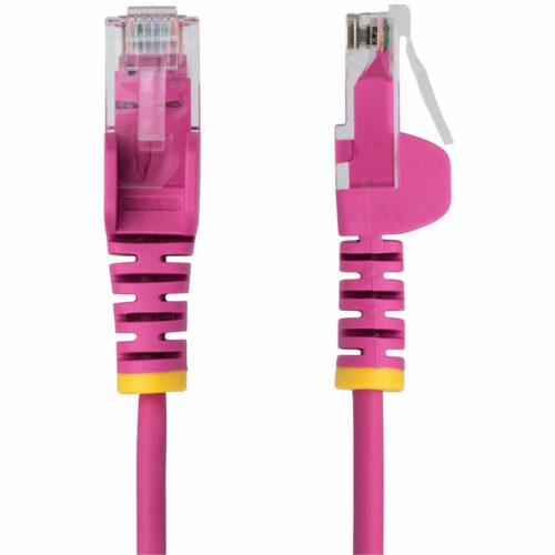 Startech .com 2ft Pink Slim CAT6 Ethernet Cable, Slim Snagless RJ45, UTP, LSZH, 28AWG Bare Copper, Slim Network Patch Cord, Fluke TestedSlim… N6PAT2PKS