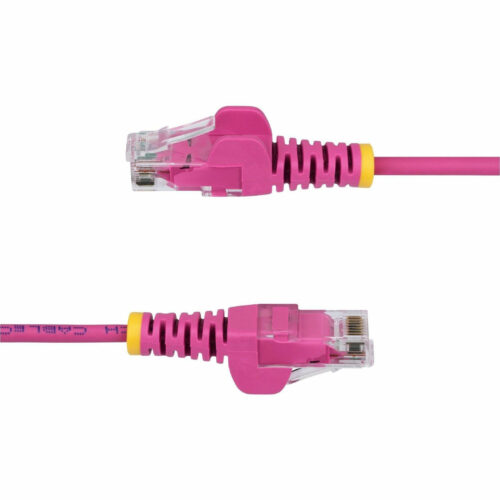 Startech .com 2ft Pink Slim CAT6 Ethernet Cable, Slim Snagless RJ45, UTP, LSZH, 28AWG Bare Copper, Slim Network Patch Cord, Fluke TestedSlim… N6PAT2PKS