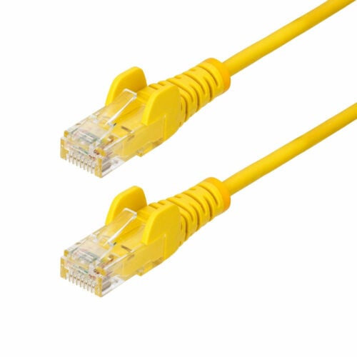 Startech .com 2ft Yellow Slim CAT6 Ethernet Cable, Slim Snagless RJ45, UTP, LSZH, 28AWG Bare Copper, Slim Network Patch Cord, Fluke TestedSl… N6PAT2YLS