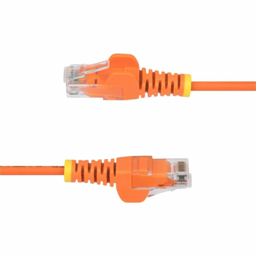 Startech .com 30ft Orange Slim CAT6 Ethernet Cable, Slim Snagless RJ45, UTP, LSZH, 28AWG Bare Copper, Slim Network Patch Cord, Fluke Tested -… N6PAT30ORS