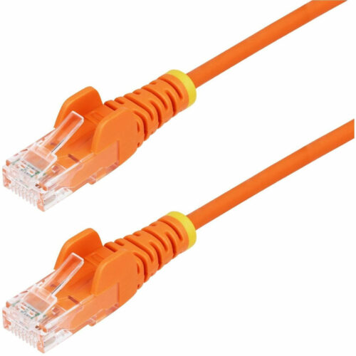 Startech .com 30ft Orange Slim CAT6 Ethernet Cable, Slim Snagless RJ45, UTP, LSZH, 28AWG Bare Copper, Slim Network Patch Cord, Fluke Tested -… N6PAT30ORS