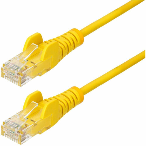 Startech .com 4ft Yellow Slim CAT6 Ethernet Cable, Slim Snagless RJ45, UTP, LSZH, 28AWG Bare Copper, Slim Network Patch Cord, Fluke TestedSl… N6PAT4YLS