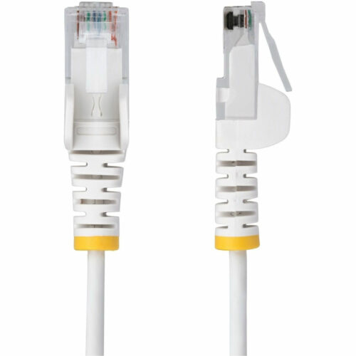 Startech .com 6in White Slim CAT6 Ethernet Cable, Slim Snagless RJ45, UTP, LSZH, 28AWG Bare Copper, Slim Network Patch Cord, Fluke TestedS… N6PAT6INWHS