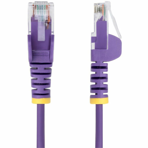 Startech .com 6ft Purple Slim CAT6 Ethernet Cable, Slim Snagless RJ45, UTP, LSZH, 28AWG Bare Copper, Slim Network Patch Cord, Fluke TestedSl… N6PAT6PLS