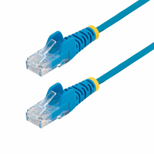 Startech .com 7ft Blue Slim CAT6 Ethernet Cable, Slim Snagless RJ45, UTP, LSZH, 28AWG Bare Copper, Slim Network Patch Cord, Fluke TestedSlim… N6PAT7BLS