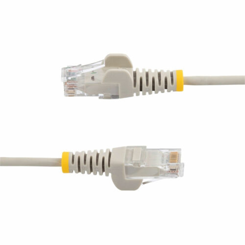 Startech .com 7ft Gray Slim CAT6 Ethernet Cable, Slim Snagless RJ45, UTP, LSZH, 28AWG Bare Copper, Slim Network Patch Cord, Fluke TestedSlim… N6PAT7GRS