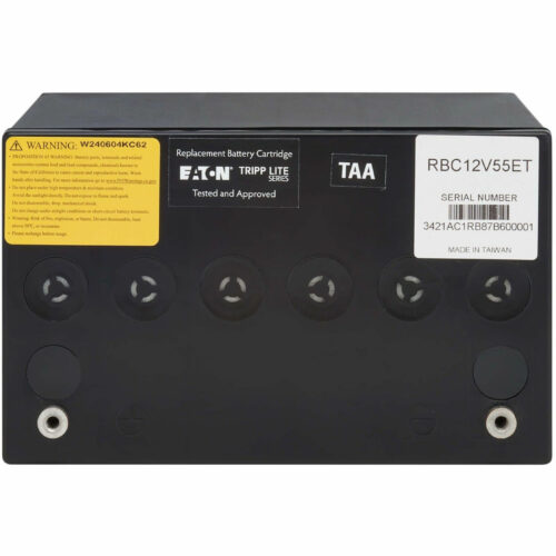 Eaton Tripp Lite Series External 12V DC 55AH Battery Module for 120V AC Extreme Temperature Network UPS, TAA55000 mAh RBC12V55ET
