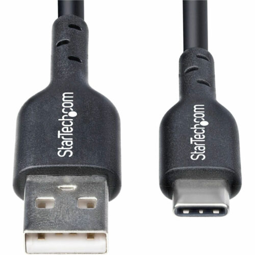 Startech .com 6in (15cm) USB-A to USB-C Charging Cable, Charge & Sync, 3A, USB 2.0, TPE JacketBlack USB Charging CordUSB-A to USB-C C… USB2AC6INCHBK